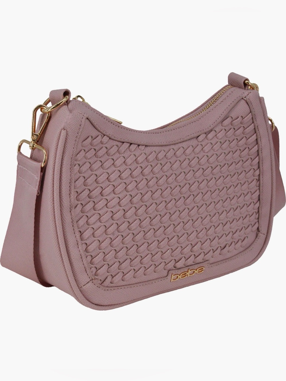 bebe Powder Pink Crossbody with Zip Coin Pouch